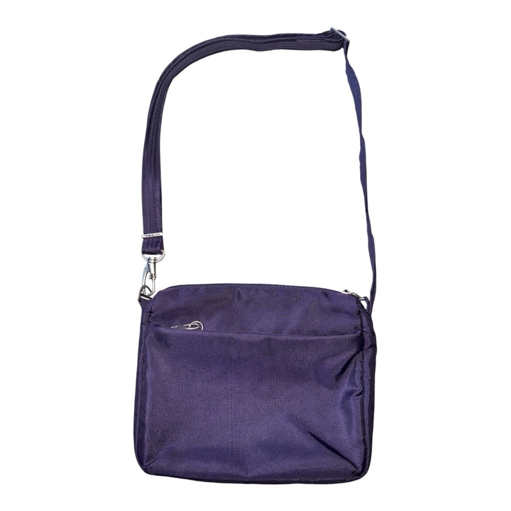 Travel On Purple/Spruce Anti-Theft Classic Small E/W Crossbody Bag - Picture 4 of 4